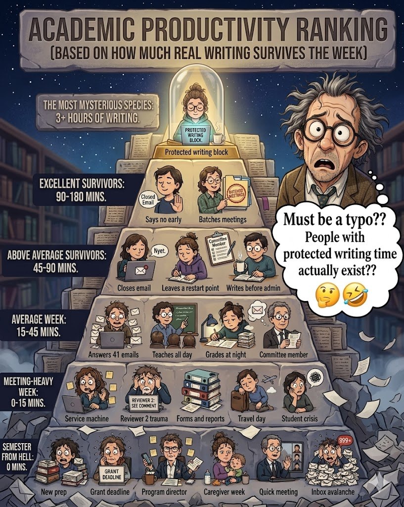 Academic Productivity Ranking pyramid infographic